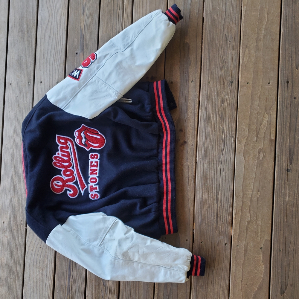 90s Rolling Stones Navy and White Jacket - Picture 3 of 12